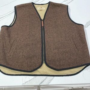 Woolrich Buckskjn Vest 80% Wool Size Large